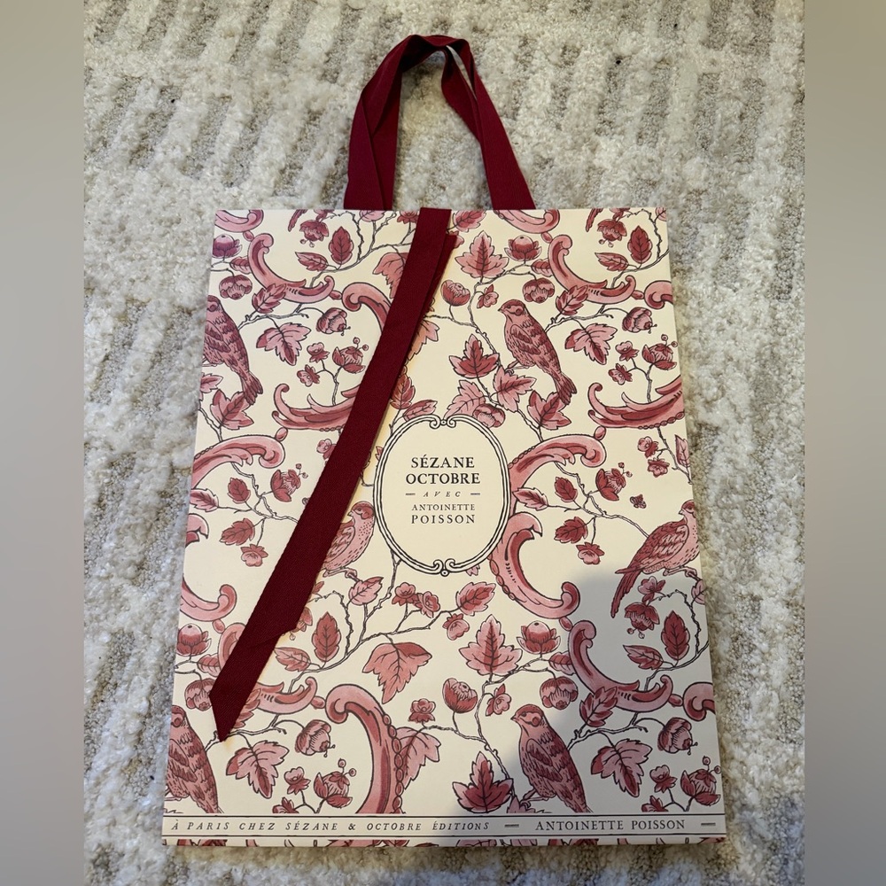 Sezane & Octobre Pink Patterned Gift Bag